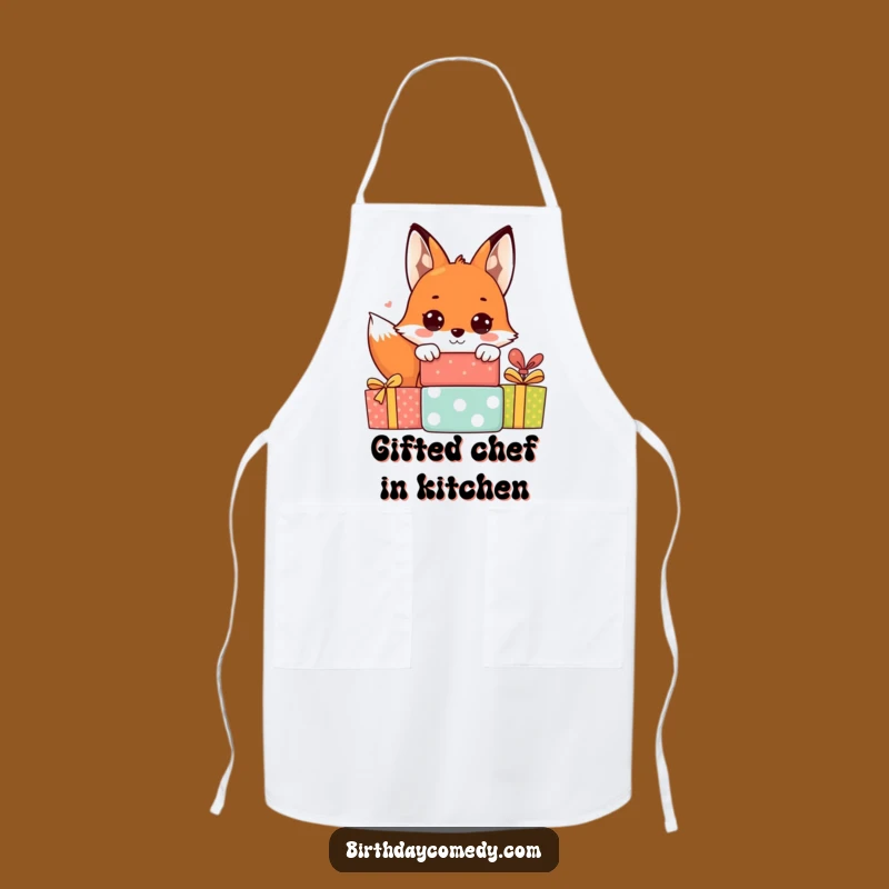 Funny Fox Apron: Cook with Joyful Anticipation and Fox Charm!