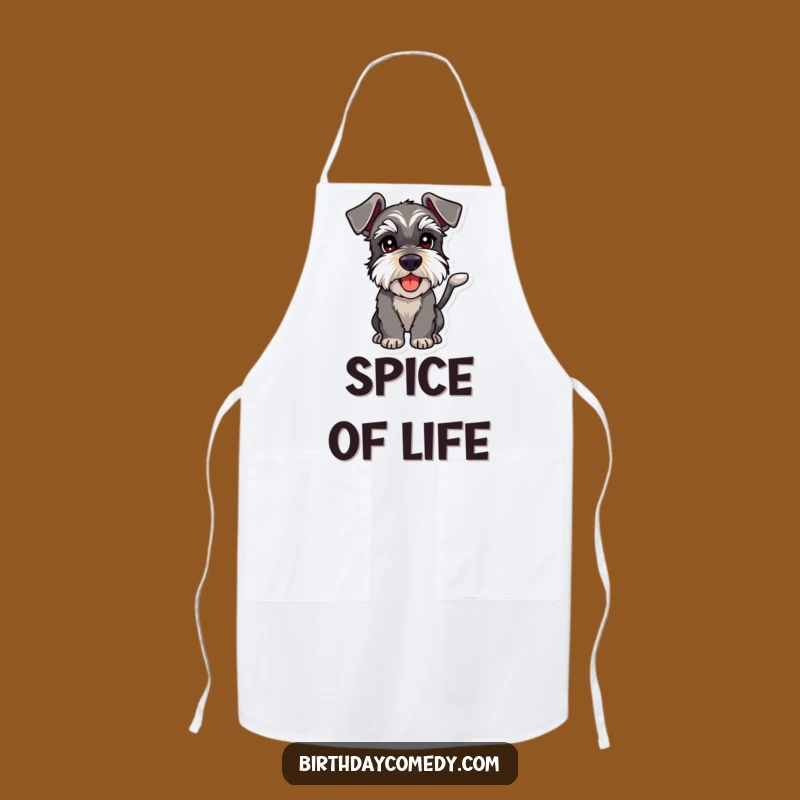 Funny Schnauzer Playful Intent Apron - Kitchen Fun with a Mischievous Touch