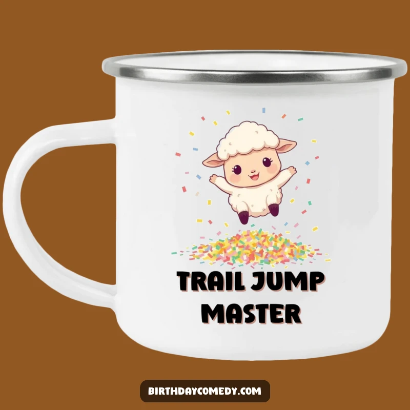 Funny Sheep Camping Mug: Durable & Festive Mug for Outdoor Celebrations