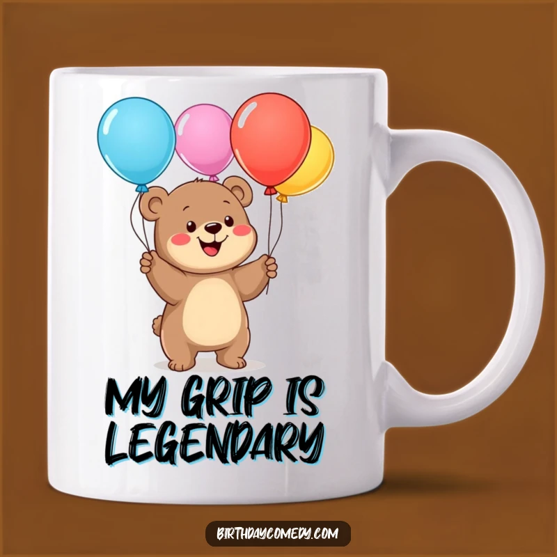 Funny Bear Cub Balloon Juggling Mug: A Hilarious Birthday Gift for Kids and Adults