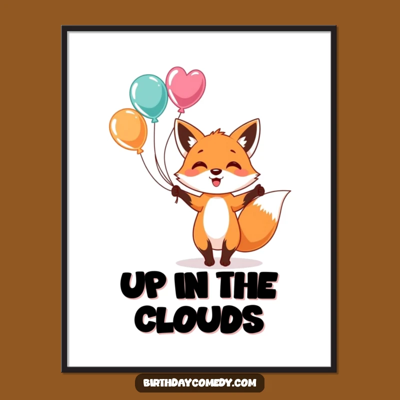 Funny Fox Juggling Balloons Digital Art - Instant Cheerful Decor for Your Walls