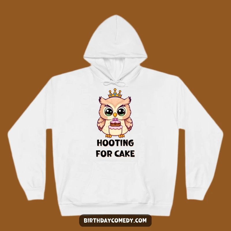 Cozy Funny Owl Birthday Crown Hoodie: Warmth Meets Playful Celebration Vibes