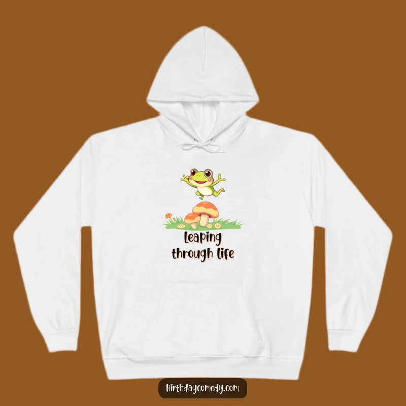 Funny Jumping Frog Hoodie: Cozy Comfort for Curious Amphibian Explorers
