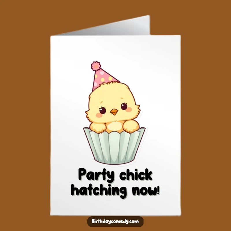 Cupcake Chick Birthday Free Printable Card - Party Hat Fun Downloadable
