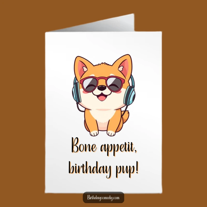 Free Printable Birthday Card: Silly Shiba Inu DJing for a Hilarious Downloadable Gift