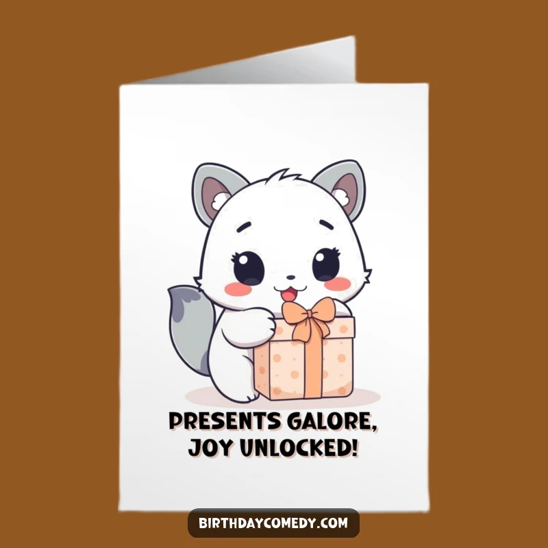 Free Printable Funny Birthday Card: Excited Animal Gift, Hilarious Downloadable Present