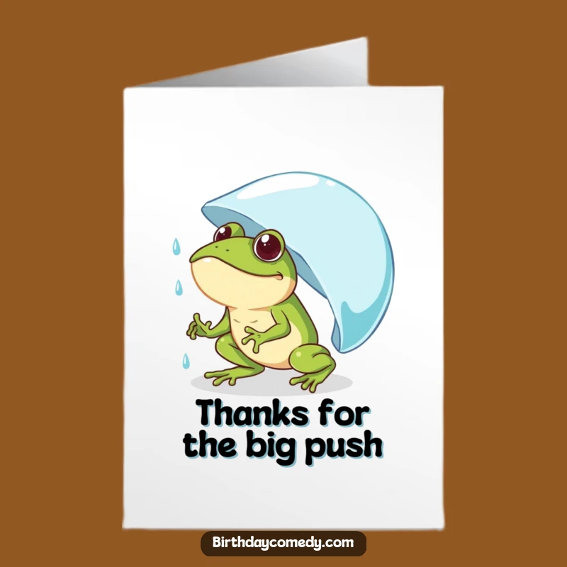Free Printable Thank You Card: Determined Frog, Raindrop Journey Downloadable