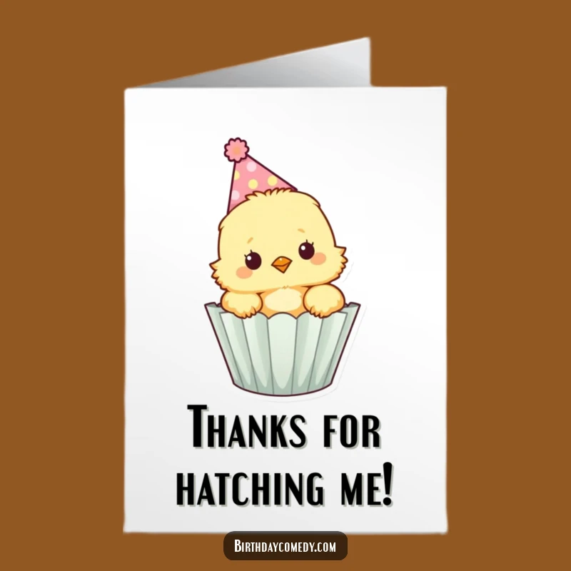 Sweet Thanks Chick Free Printable Card - Cupcake Peek Downloadable
