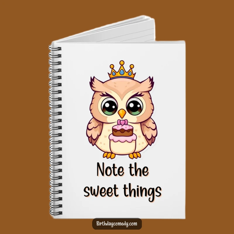 Funny Owl Birthday Crown Notebook: Jot Down Ideas with Playful Celebration Charm
