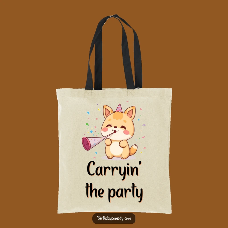 Funny Kawaii Party Animal Tote Bag: Spacious and Hilarious Celebration Carry-All